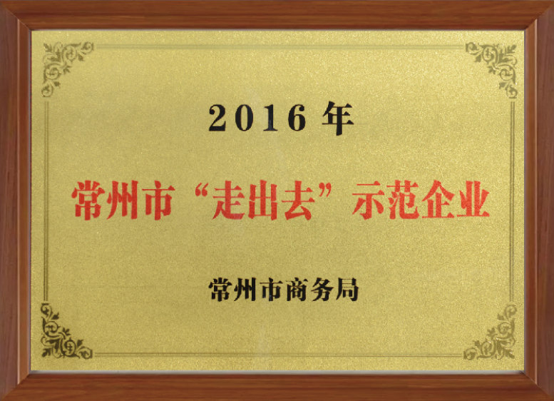 2016年常州市走出去示范企業(yè)