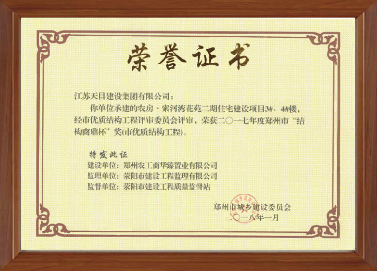 2017鄭州市結(jié)構(gòu)商鼎杯獎